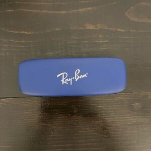 Ray-Ban Blue Hard Sunglasses Case with Red Felt Interior